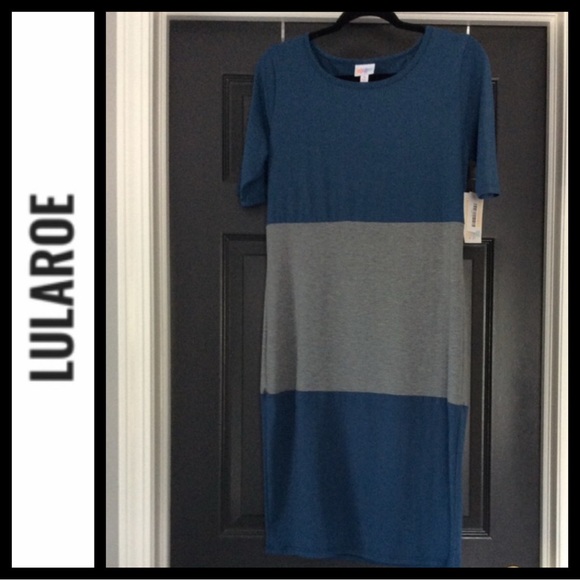 NWT LuLaRoe Colorblock Julia Dress - Picture 2 of 6